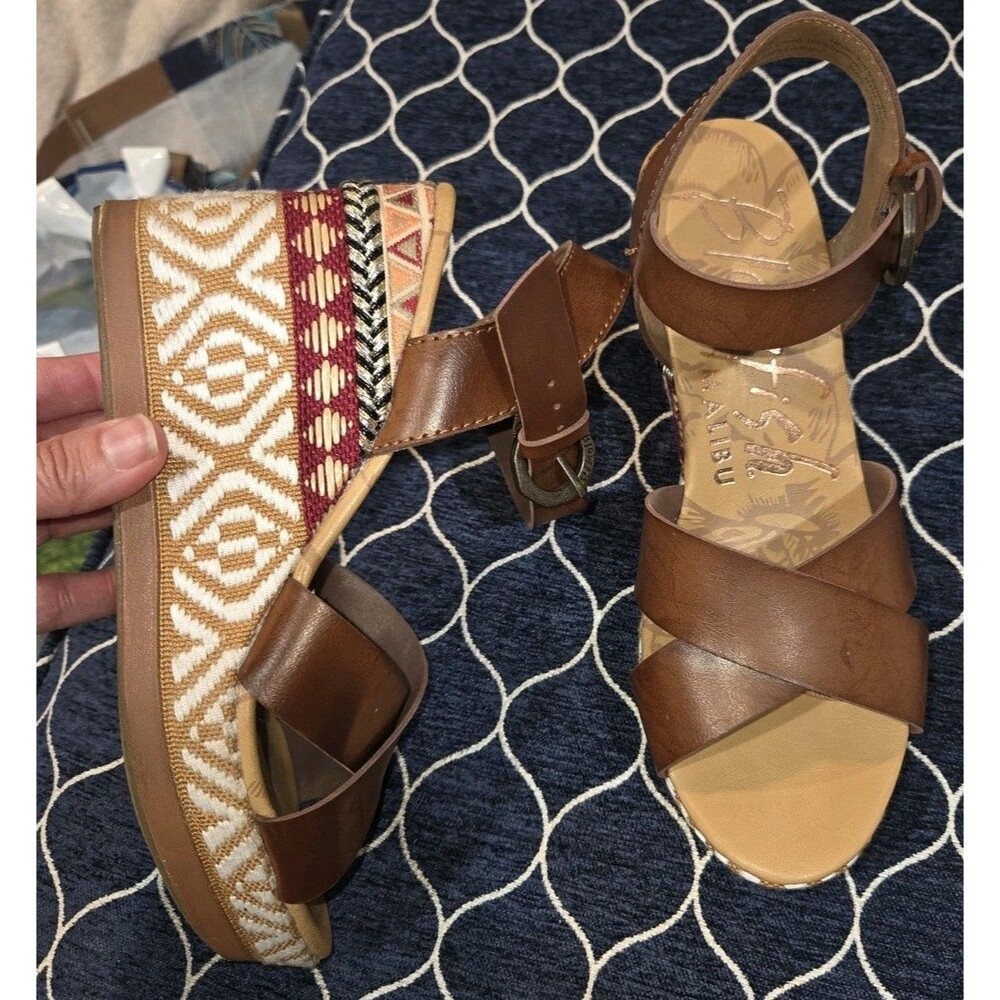 BLOWFISH SANDALS WEDGES HEELS SZ 8 NEW MALIBO BOHO CHIC SHOE BIN 3